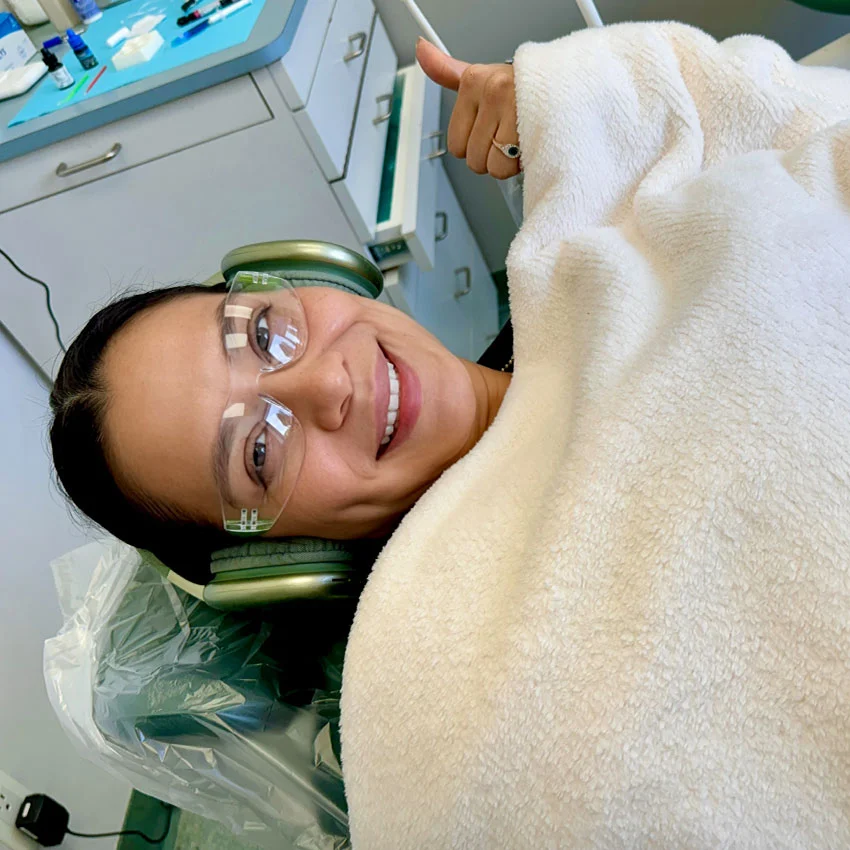 Stress-free patient at West Hollywood Dental Studio